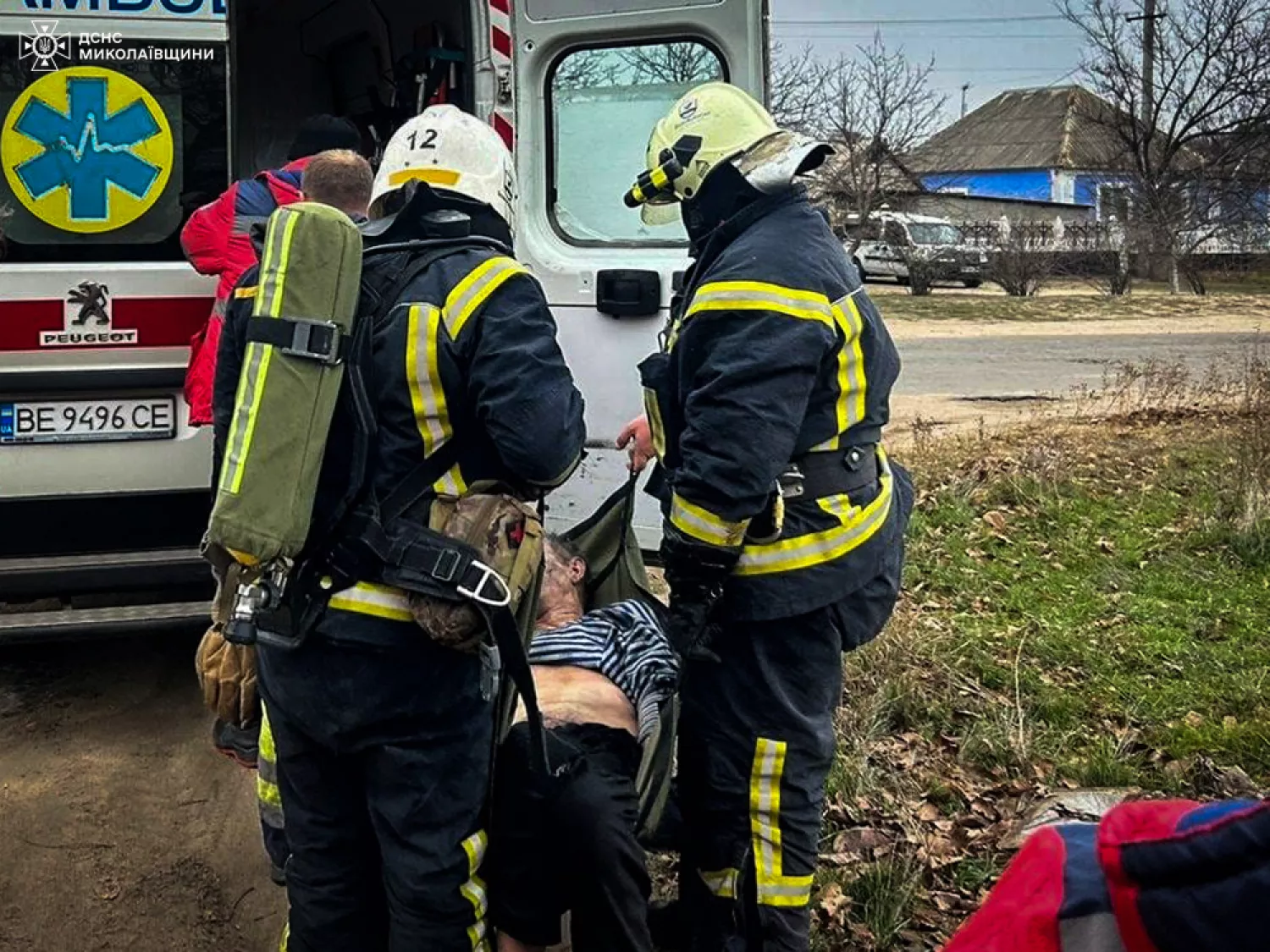 Пожар в Вознесенске 27 ноября, фото: ГСЧС Николаевской области