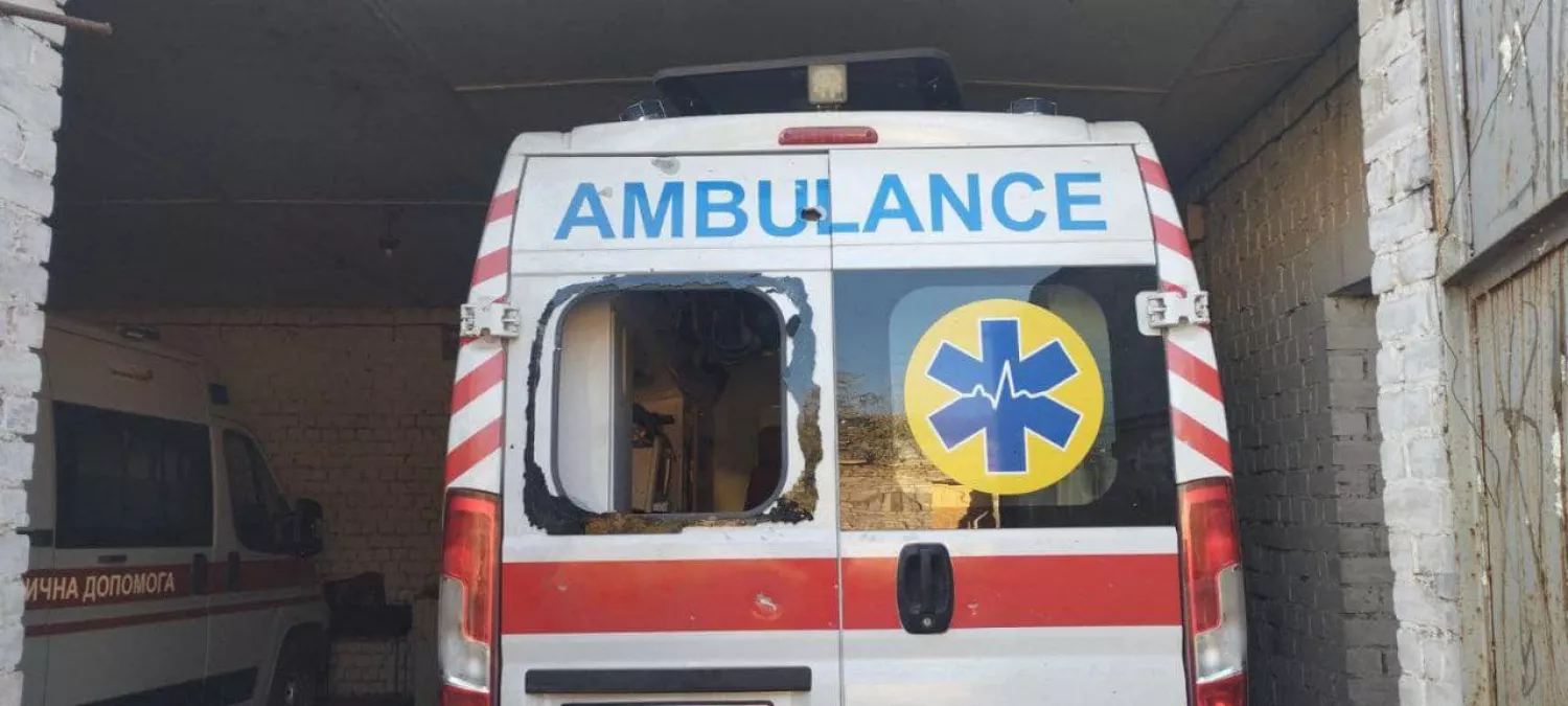 An «ambulance» came under Russian fire in the Kherson region, photo: Kherson OVA