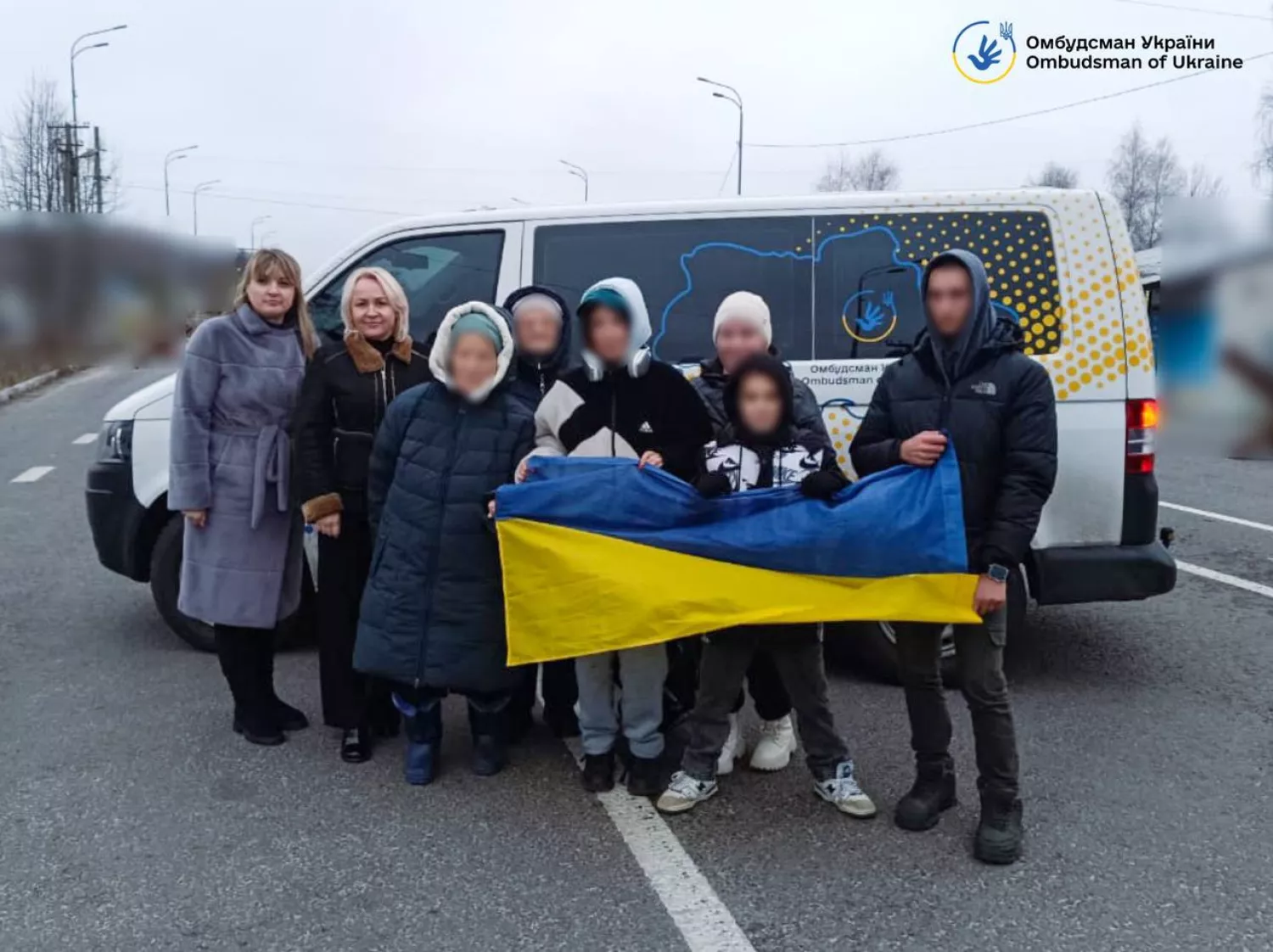 Five children and three adults were returned to Ukraine. Photo: Ombudsman of Ukraine