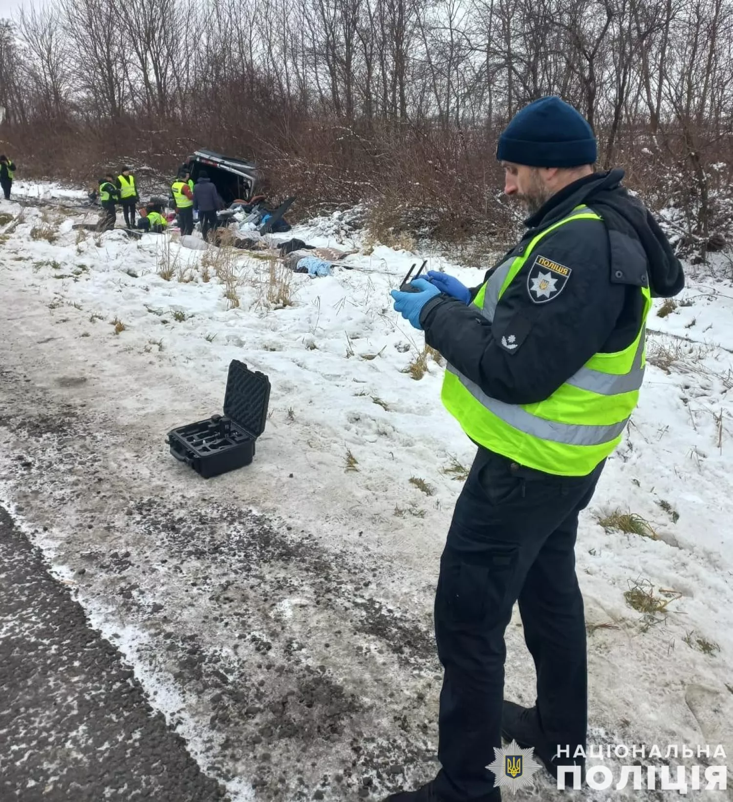 В аварии возле Львова погибли семь человек. Фото: полиция Львовщины