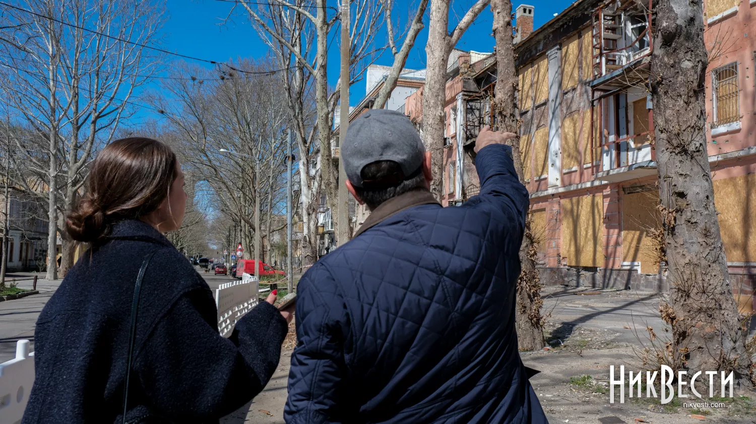 The building of the destroyed building on Admiralskaya, April 2024, photo: «NikVesti"