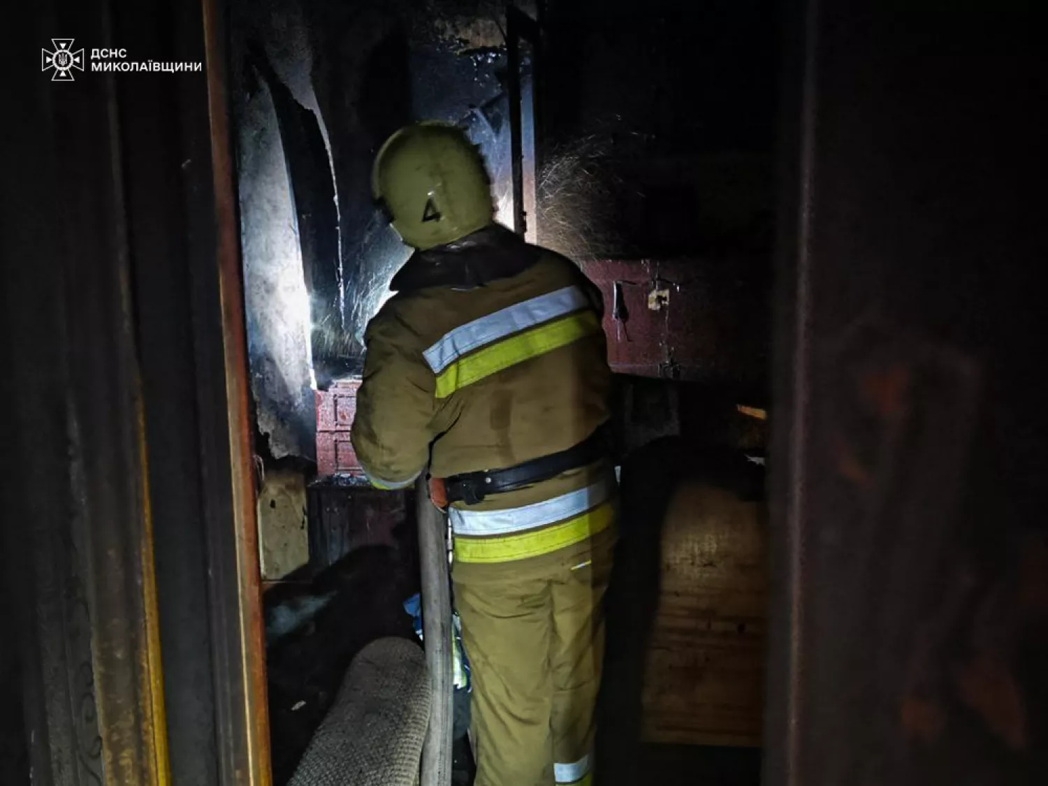 Fire in the Mykolaiv region on December 18, photo: State Emergency Service