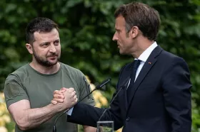 President of Ukraine Volodymyr Zelenskyy and President of France Emmanuel Macron, photo: OP