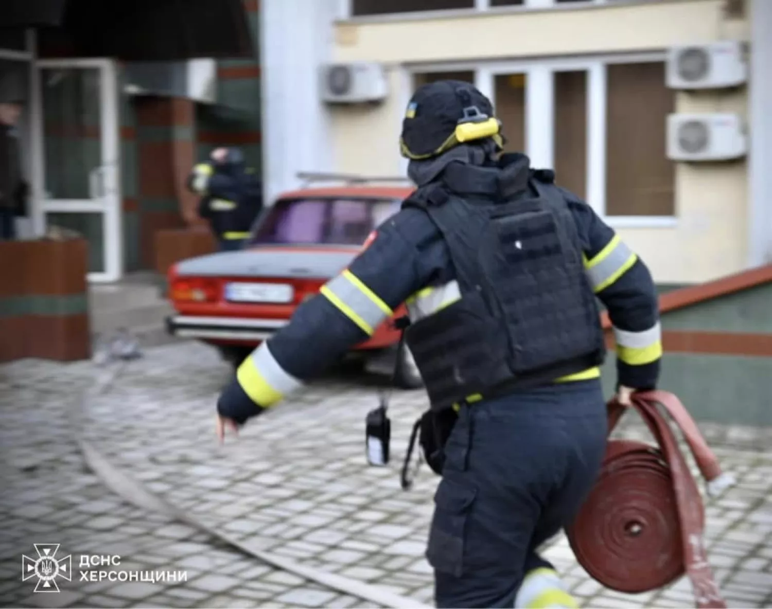 The consequences of the shelling of Kherson. Photo: State Emergency Service in Kherson region