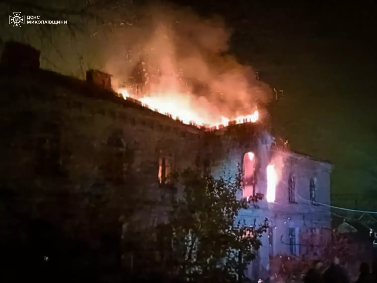 Пожар в Николаевской области, фото: ГСЧС Николаевской области