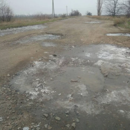 Дорога О151114 Днепр-Николаев. Фото предоставили жители села Миролюбово