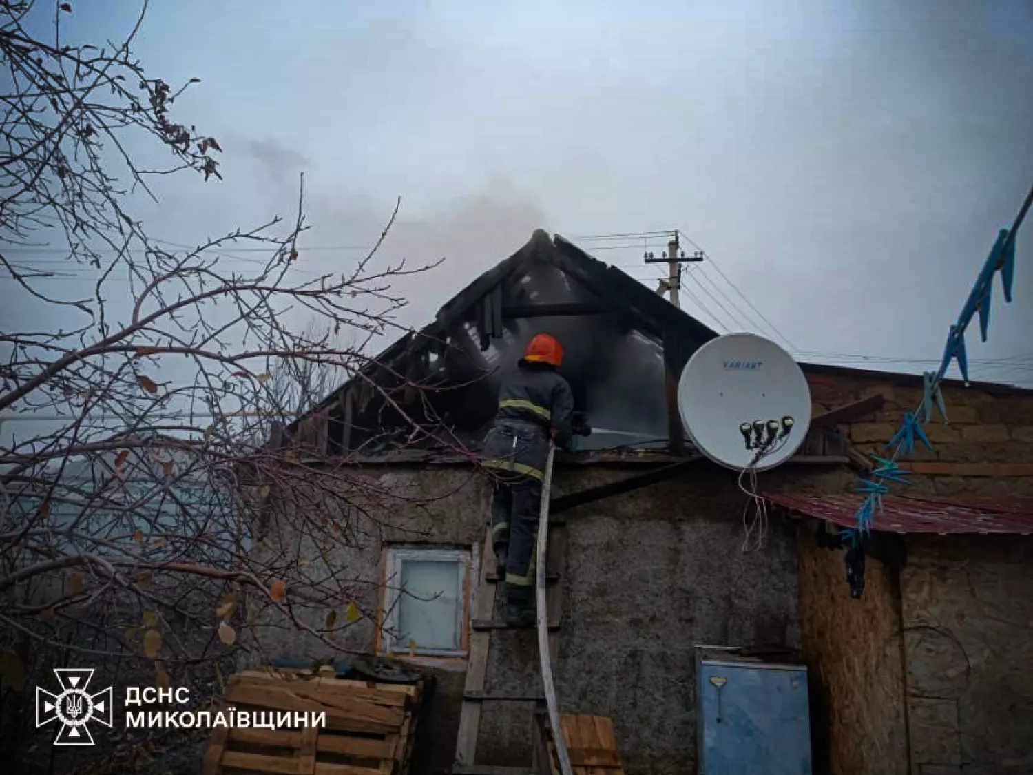 Пожежа у Миколаївській області, фото: ДСНС Миколаївщини