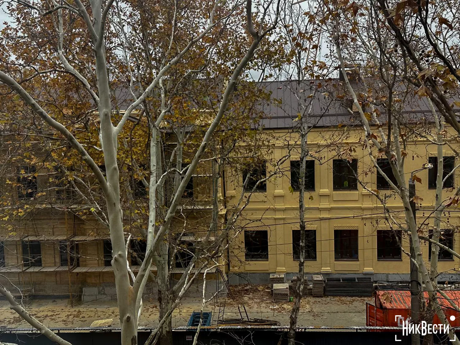 Repair of the Mykolaiv Gymnasium No. 2 building, December 2024, photo «NikVesti"