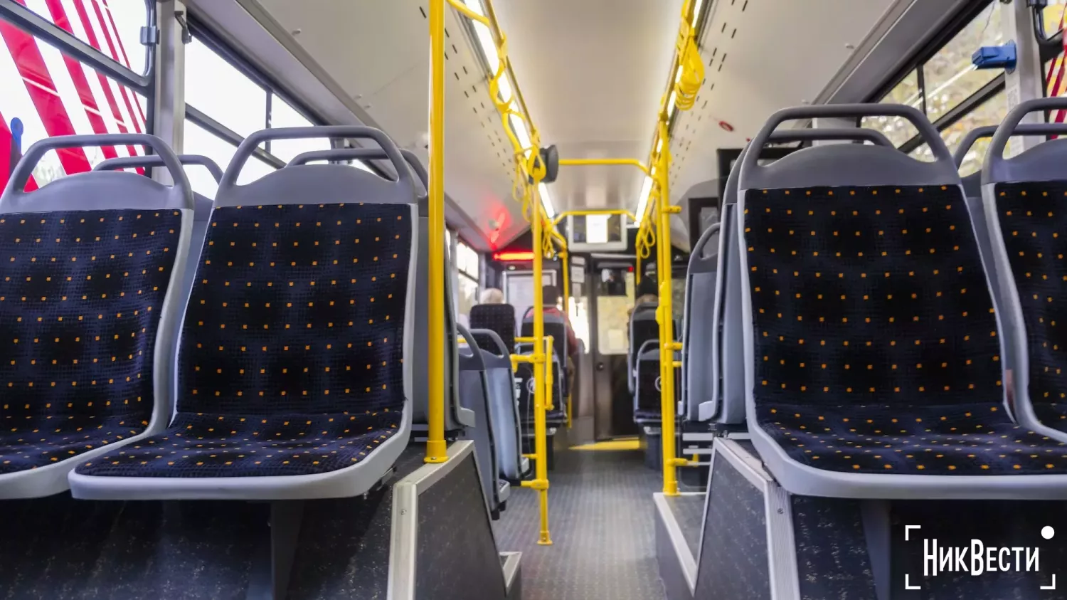 Salon of one of the autonomous trolleybuses of Mykolaiv. Photo «NikVesti"