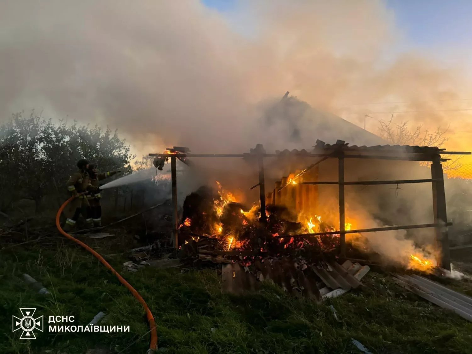 Пожары в Николаеве и области 5 ноября, фото: ГСЧС Николаевской области