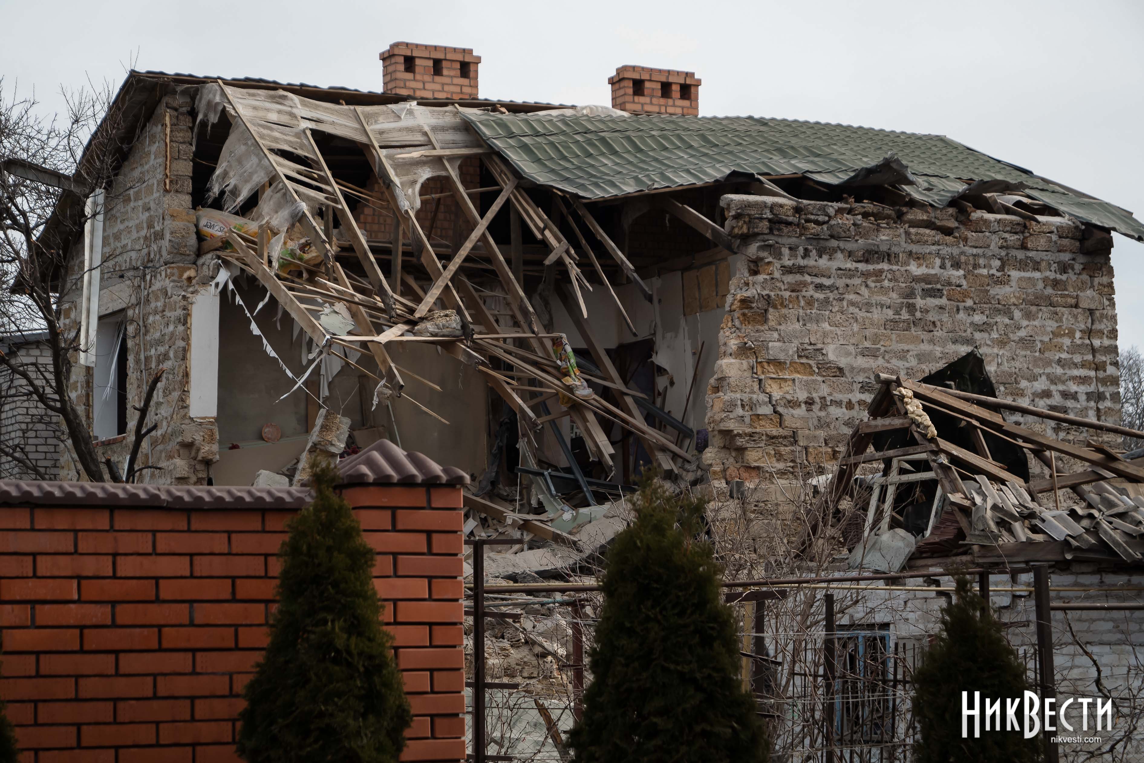 Последствия атаки РФ по Николаеву 11 февраля. Фото: Сергей Овчаришин/«НикВести»