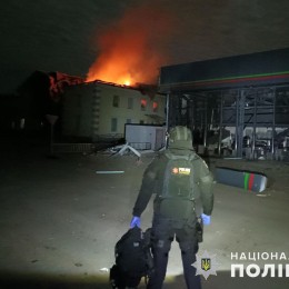 Наслідки обстрілу Костянтинівки 25 лютого. Фото: поліція Донеччини