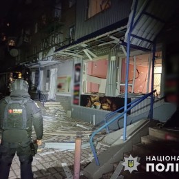 Последствия обстрела Константиновки 25 февраля. Фото: полиция Донбасса