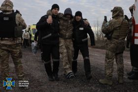 Prisoner exchange in December 2023. SBU photo