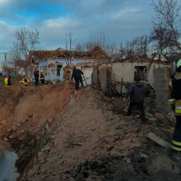 Consequences of shelling of Mykolaiv on February 7. Photo: GU DSNS in Mykolaiv region
