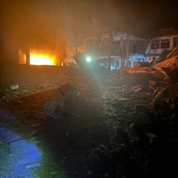 Ракетний удар РФ по Селидово 8 лютого, Фото: Донецька ОВА