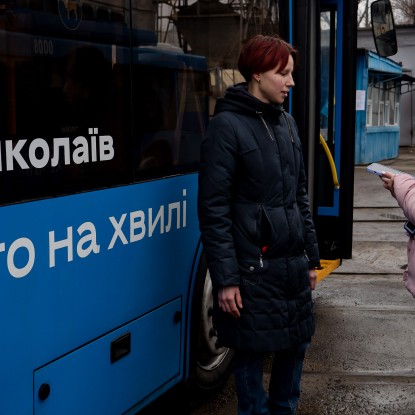 Водій тролейбуса Дарія Остапенко. Фото: Сергій Овчаришин, «НикВести»