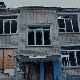 A school in Krasnaya Dolyna destroyed by Russian shelling, photo: savED