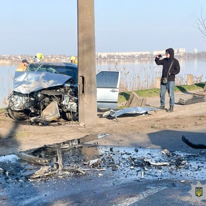 ДТП біля Варварівського мосту, 9 березня, фото: поліція Миколаївської області