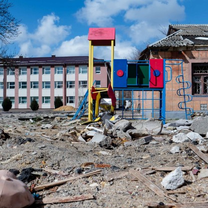 Buildings, on the site of which it is planned to build Lyceum No. 60 in the second place, March 2024. Photo: Serhiy Ovcharyshyn, «NykVesty"