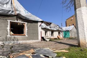 Consequences of shelling of Mykolaiv on April 11, photo: Suspilne. Mykolaiv