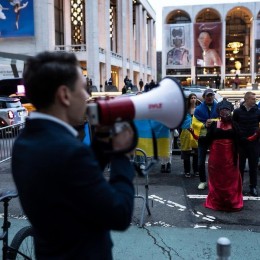 Протест украинской диаспоры в США, фото: Оксана Маркарова