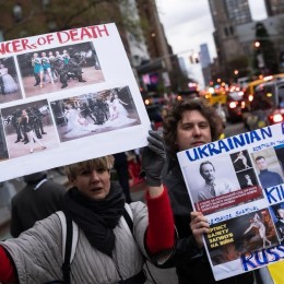 Protest of the Ukrainian diaspora in the USA, photo: Oksana Markarova