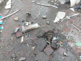 Russian attack on a bus stop in Kherson, January 2, photo from open sources