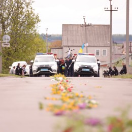 Поховання поліцейського Максима Зарецького 22 квітня / Фото: Нацполіція