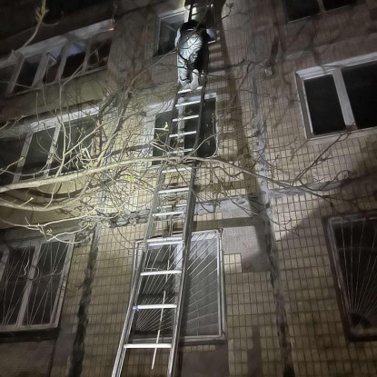 Пожар многоквартирного дома в Николаеве 8 апреля / Фото: ГСЧС Николаевской области