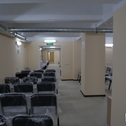 Shelter in one of the schools in Mykolaiv. Photo: Nikvesti