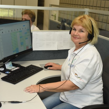 A call center has started working in the hospital in Bashtanka. Photo: Ruslan Kolomeitsev