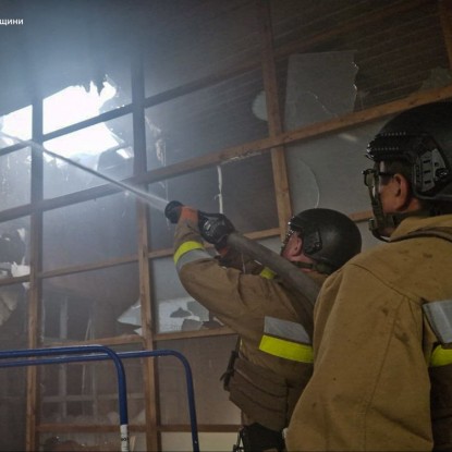 Пожар в Очакове. Фото: ГСЧС в Николаевской области