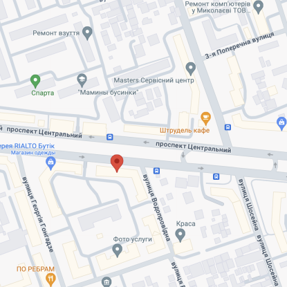 Помещение по адресу: проспект Центральный, 11/5. Скриншот из Google Maps.
