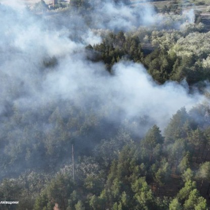 Ліквідація пожежі в Балабанівському лісі