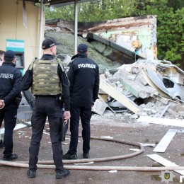 Bank explosion in Chernihiv. Photo: police of Chernihiv Oblast