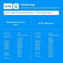 Расписание движения автобусов в воскресенье в Николаеве. Изображение: городской совет