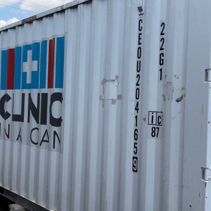 A mobile clinic in a sea container in Kiselivka. Photo: «NykVesty"