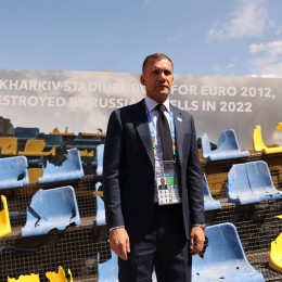 The tribune from the Kharkiv stadium destroyed by the Russians was brought to Munich / Photo published by the Ukrainian Football Association