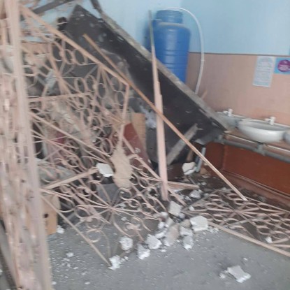 A mutilated school in the Kherson region. Photo: Kherson OVA