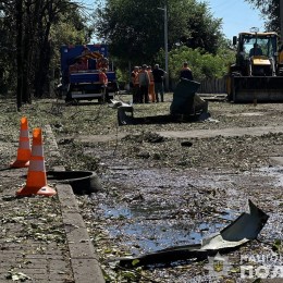 Последствия удара РФ по Вольнянску Запорожской области / Фото: Нацполиция