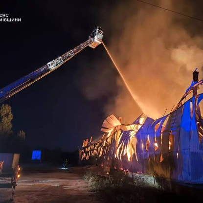 Пожар на складе с поддонами в Броварском районе Киевщины 9 июня / Фото: ГСЧС