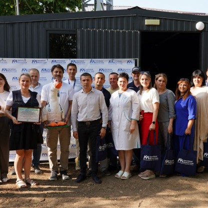 A modular solid fuel boiler house was installed in the Bashtan multidisciplinary hospital. Photo: Facebook