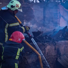 Пожежа у Вознесенську 2 липня / Фото: ДСНС у Миколаївській області