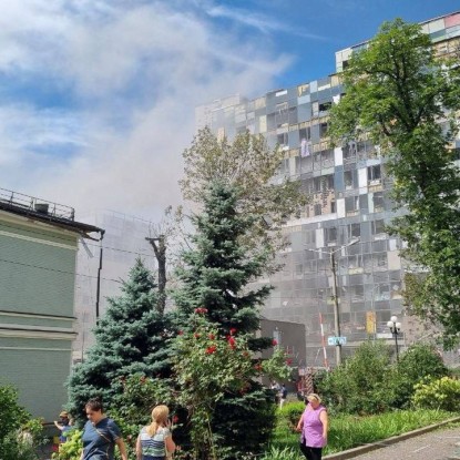 Consequences of the strikes on Kyiv. Photo: KMDA