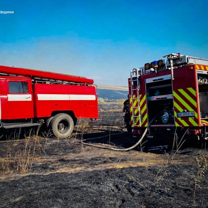 Пожар в Николаевской области Фото: ГУ ГСЧС в Николаевской области