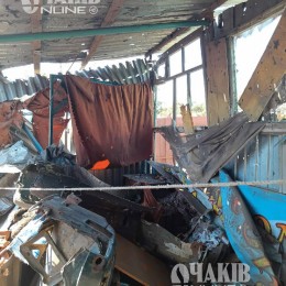 Consequences of the shelling of Ochakiv on August 10, photo: Ochakiv Novosti Online