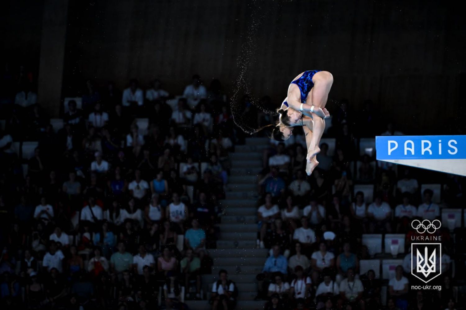 The moment of the jump of Sofia Liskun and Ksenia Bailo at the competition in Paris, photo: NOC of Ukraine