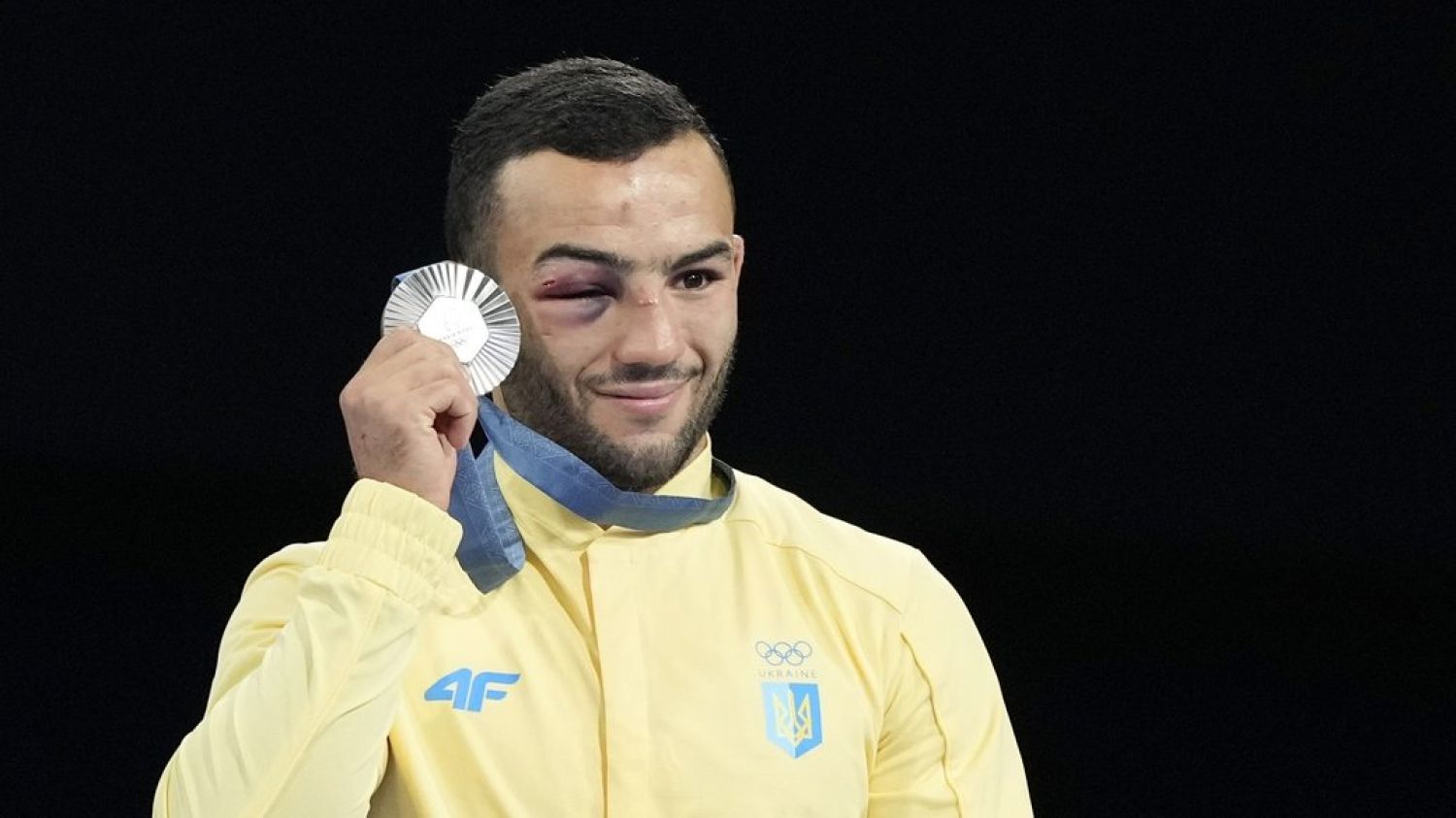 Parviz Nasibov on the podium of the 2024 Olympics, photo: AP