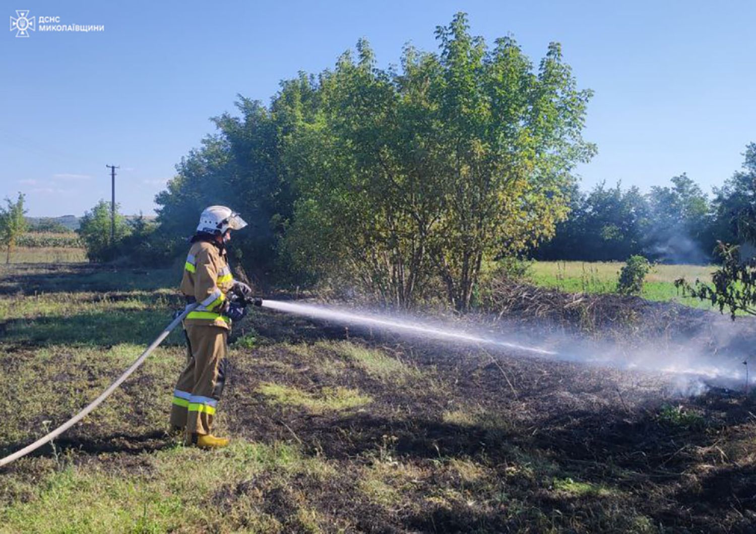 Пожежі у Миколаївській області 11-12 серпня. Фото: ДСНС Миколаївщини